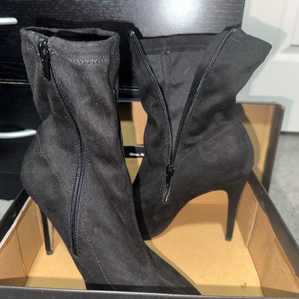 Black Stiletto Ankle Boots